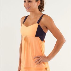 Lululemon Athletica Orange and Black Athletic Top